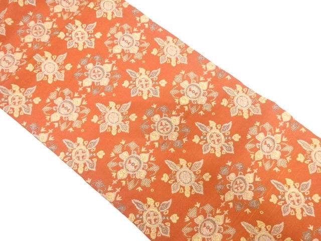 JAPANESEKIMONO / ANTIQUE KAGARA KAMON OBI NAGOYA OBI (WEARABLE)